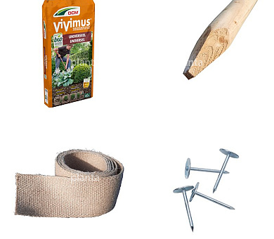 Aanplantpakket halfstamboom (universeel) gewolmaniseerd palen