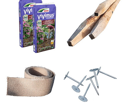 Aanplantpakket (zuur) zwaar kastanjehouten boompalen