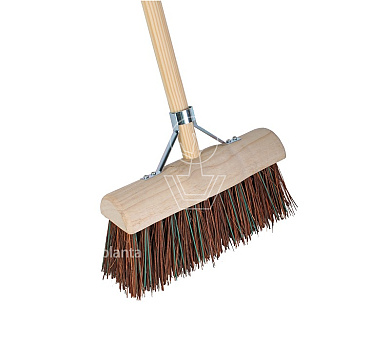 Talen Bezem natuurvezel 28cm met 140cm steel