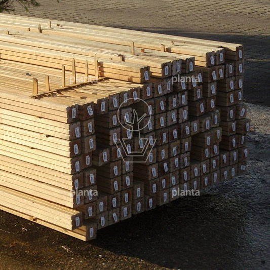 Palen hardhout Geschaafd